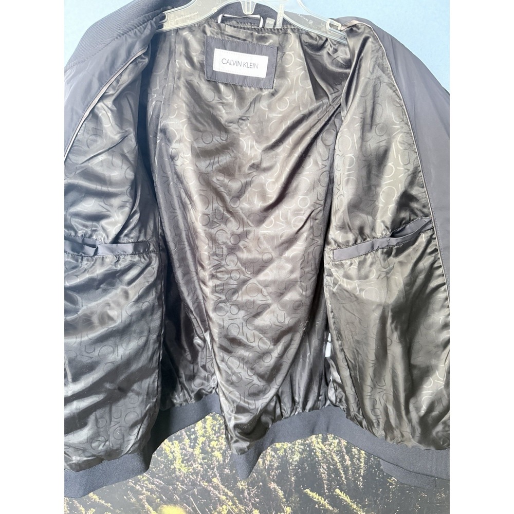 Calvin Klein men's quilted bomber Zip up Navy Blue XL New With Tag - Picture 6 of 10